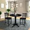 International Concepts 36 in. Round Extension Dining Table with 2 Emily Counter Height Stools - 3 Piece Set K46-36RXT-27-S6172-2 - alternate 1